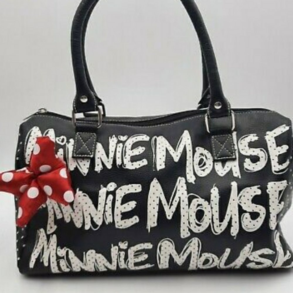 NWOT Cute Disney Parks Authentic Minnie Mouse Bag Polka Dots Red Bow